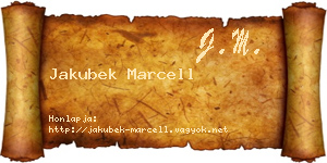 Jakubek Marcell névjegykártya